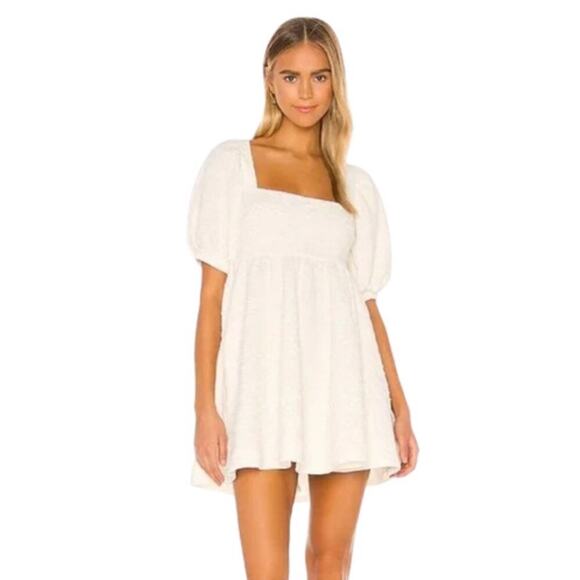 Free People Violet Babydoll Mini Dress in White. New with Tag! Size L. - Picture 2 of 8